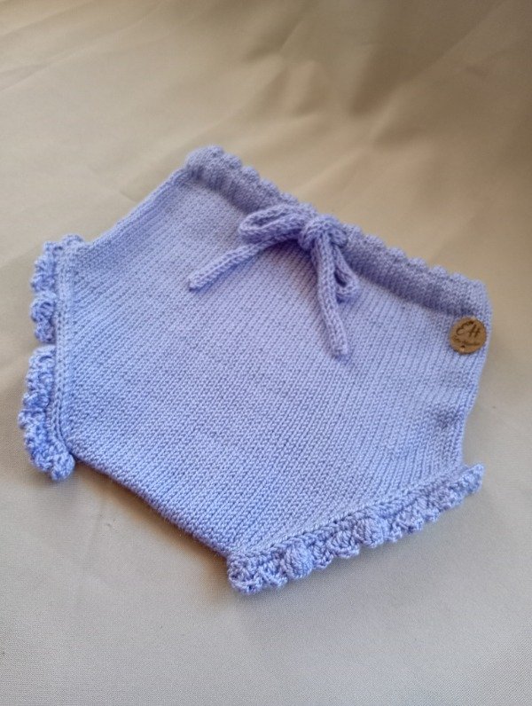 Producto - Cubre pañal tejido en cashmilon de verano. 6 - 12 meses