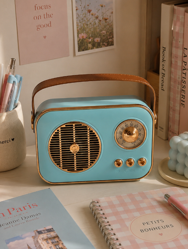 Producto - Radio Parlante y Bluetooth retro vintage pastel