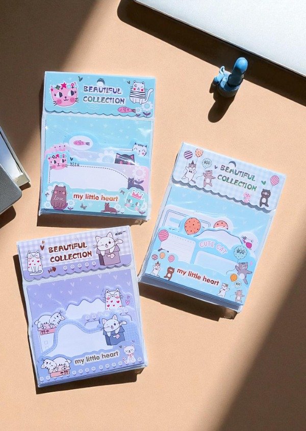Producto - Set por 3 Block de Notas Adhesivas de Gatitos