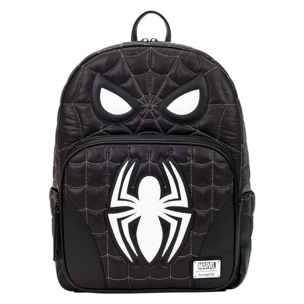 Producto - Spiderman Black and White Suit Cosplay Quilted Full-Size Backpack LOUNGEFLY