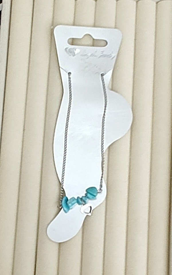 Producto - Tobillera piedra Turquesa Corazón