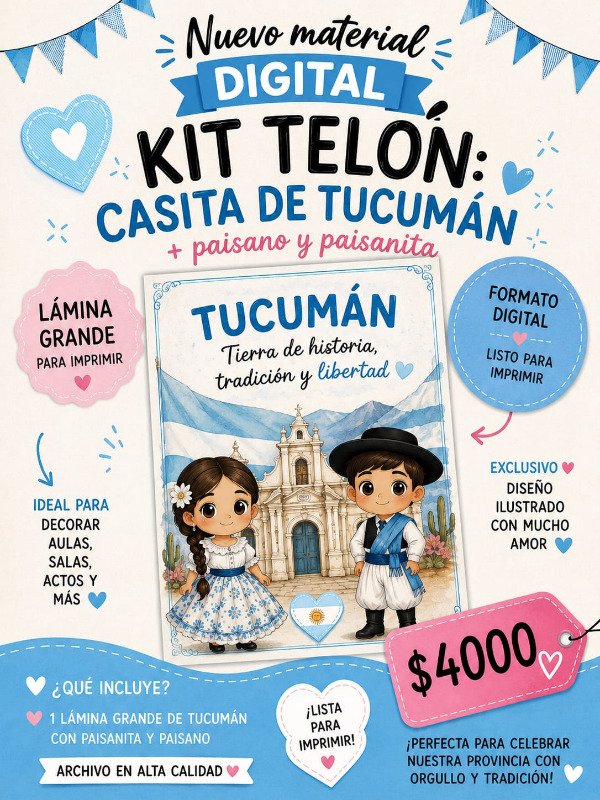 Producto - KIT 9 DE JULIO. TELON LISTO