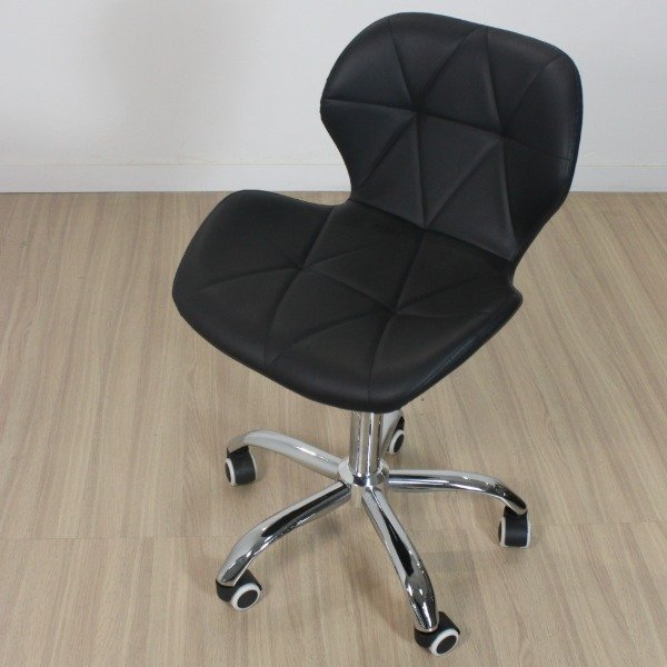 Producto - SILLA HEXAGONAL REGULABLE GIRATORIA NEGRA