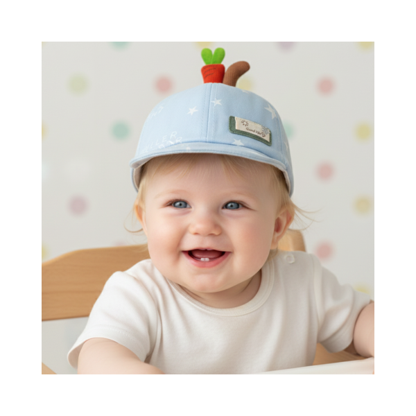 Producto - Gorra con visera estrellas CELESTE - 1