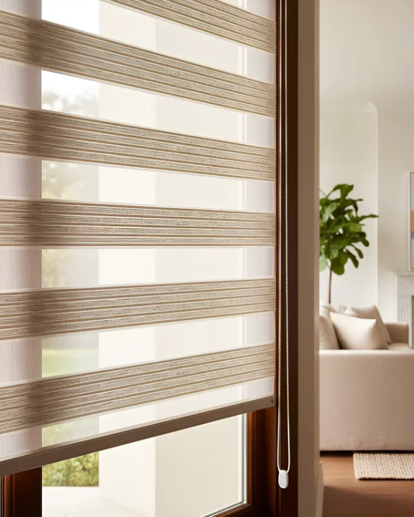 Producto - Cortina Roller Doble Zebra Con Brillo- Eclipse 200cm