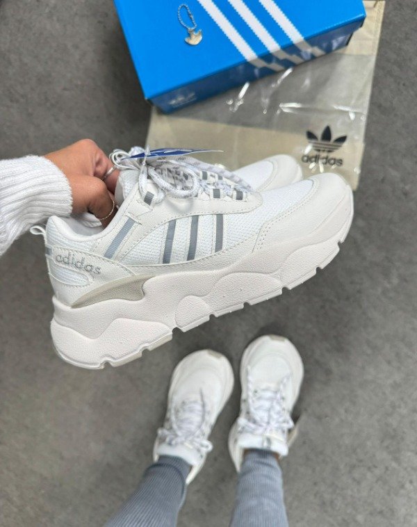 Producto - L12 Adidas Diamont Blanco gris G5 Horma Normal 35 36.37