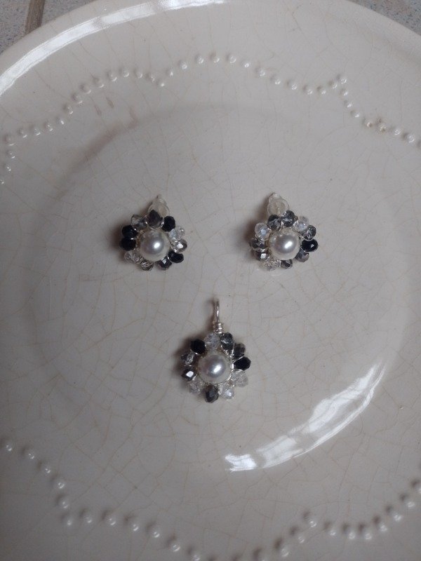 Producto - Aros flower +dije - 1
