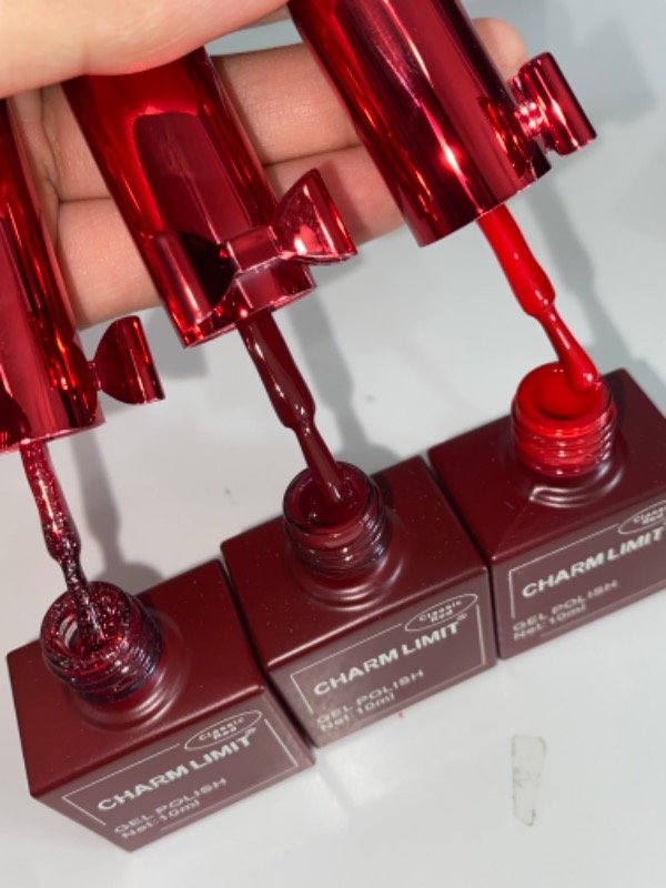 Producto - Esmaltes charm limit ROJOS edicion navideña