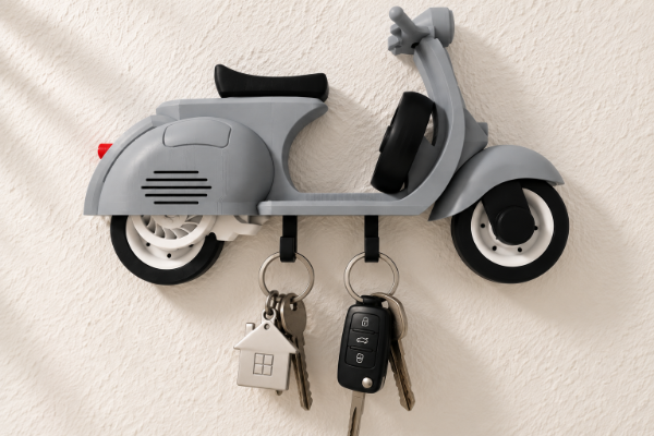 Producto - Porta Llaves Vespa Moto Scooter Perchero De Pared - 4