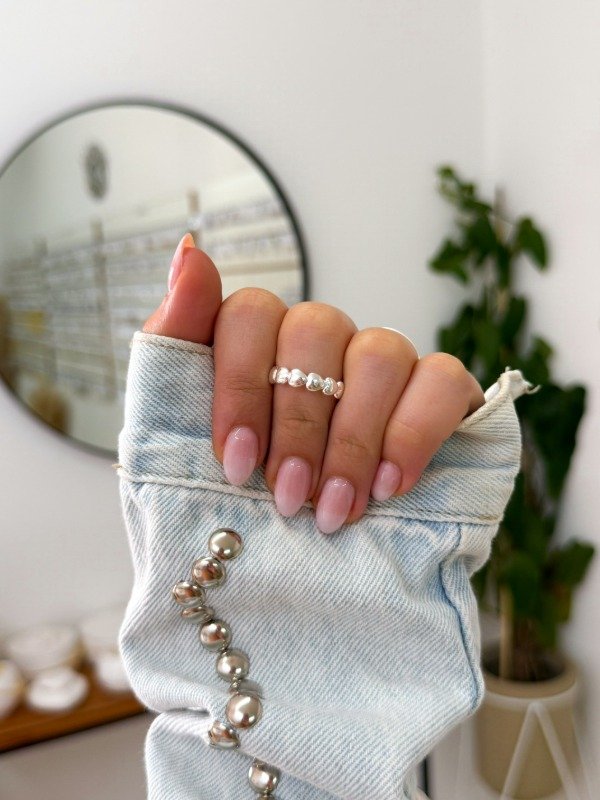 Producto - Anillo acero blanco corazones inflados talle 8