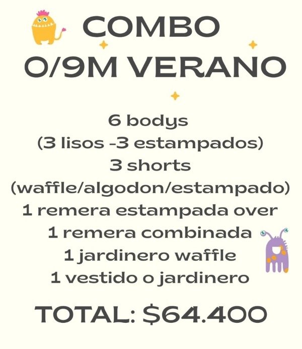 Producto - COMBO MAMÁ (13 prendas) 0/9 m - 0