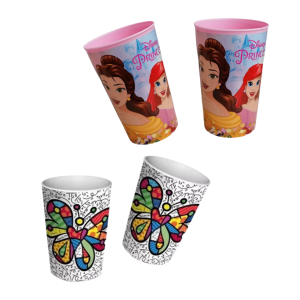 Producto - SET X2: Vasos Personajes "Princesas-Britto" - Avon Home