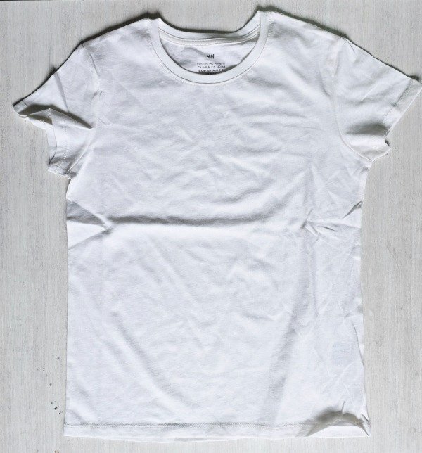Remera manga corta HyM talle 8/10 blanco