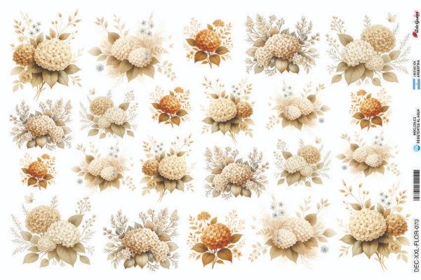 Producto - Láminas de Seda FLOR-070 (x5 un)