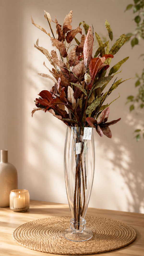 Producto - Florero copón de vidrio 47 cm