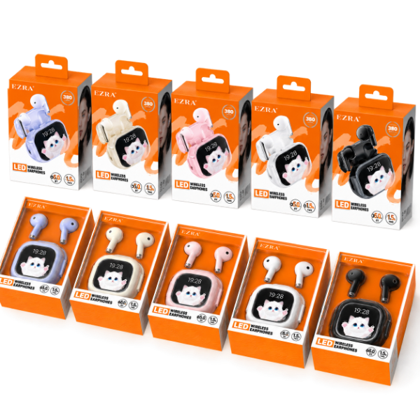 Producto - Auriculares Inalámbricos Ezra Pantalla Led Diseño Gato TWS168. - 2