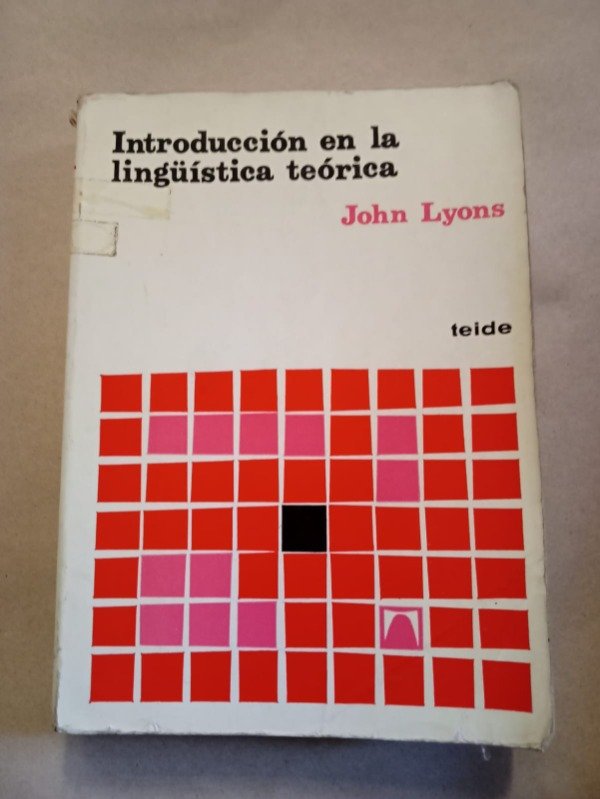 Producto - Introducción en la lingüística teórica - John Lyons - Teide 1981