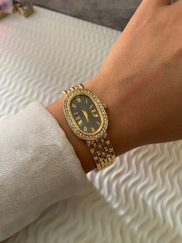 Producto - Reloj Vintage Tiffany Dorado Fondo negro