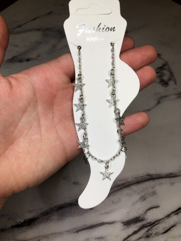 Producto - Tobillera/pulsera estrellitas plateada