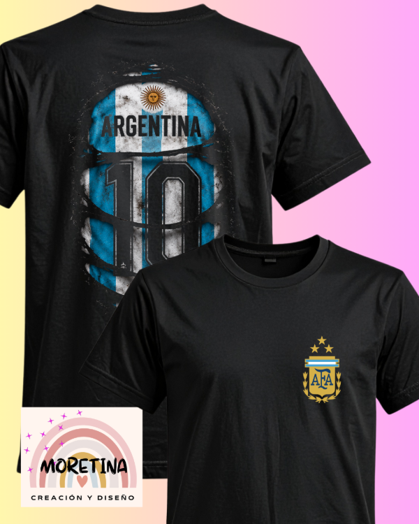 Producto - Remera rasgada espalda 10 de Argentina