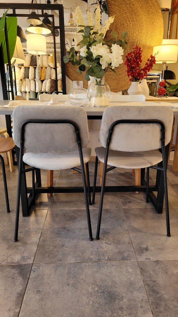 Producto - Juego de comedor Calipso 6 sillas tapizadas y mesa 1.6m