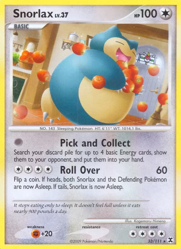 Producto - Snorlax 33/111 Platinum: Rising Rivals