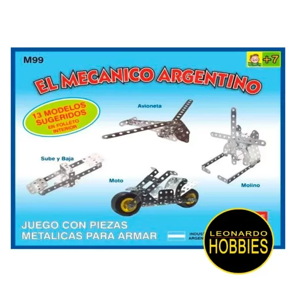 Producto - El Mecánico Argentino 99 Piezas Mecano 99
