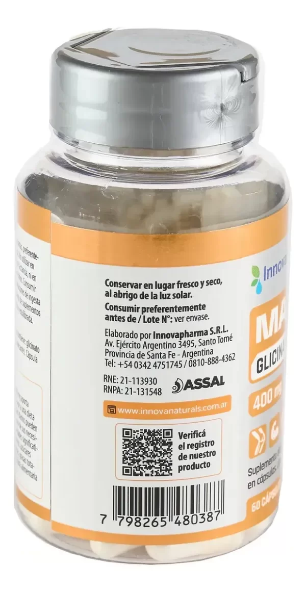 Producto - GLICINATO DE MAGNESIO x60 caps - INNOVANATURALS - 2