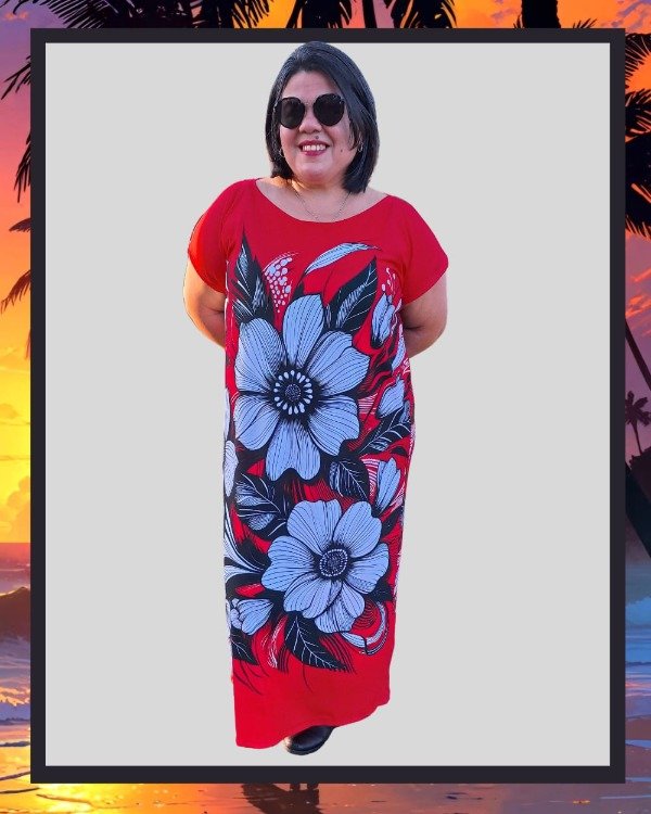 Producto - VESTIDO FULL PRINT FLORES BLANCAS