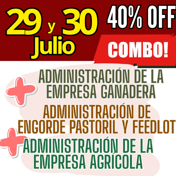 Producto - COMBO 3 CURSOS: Admin Ganadera + Engorde Pastoril y Feedlot + Admin Agrícola