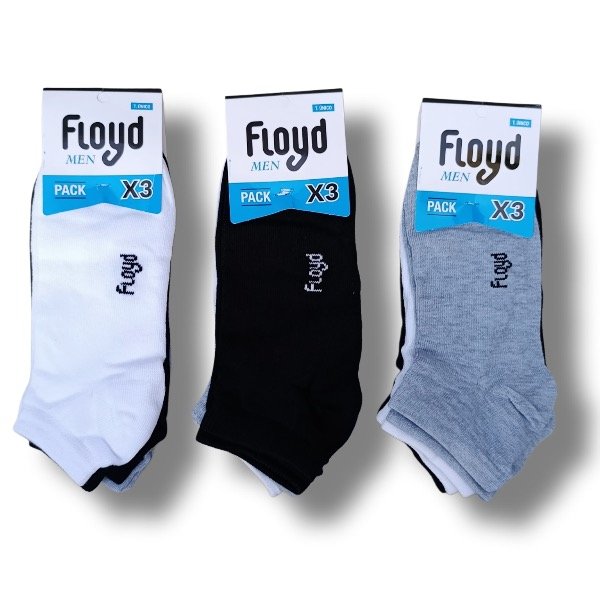 Producto - Soquetes Floyd Hombre Lisos - Pack x3