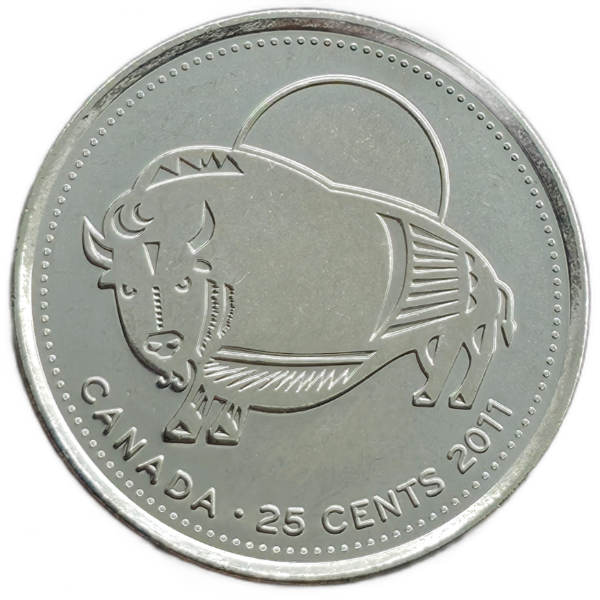 Producto - Canada 25 Cents 201 Conservación (Bisonte) Km#1168 Unc