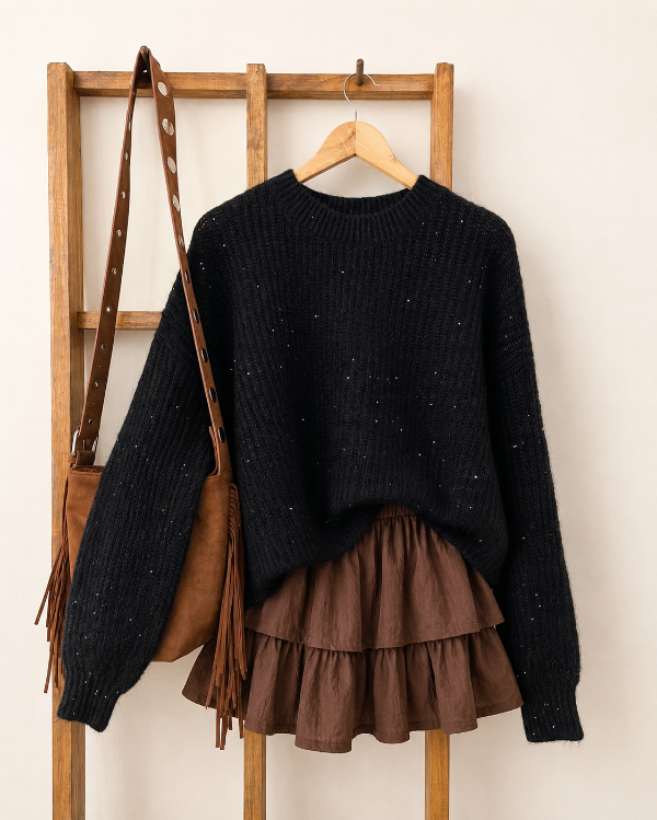 Producto - Sweater Brillitos negro