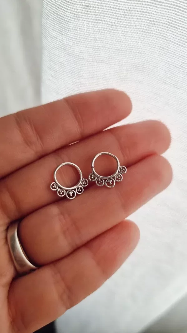 Producto - Aros mandalas plata 925 par 0,9