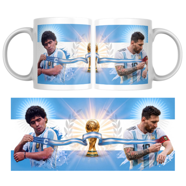 Producto - Taza - Capitanes seleccion argentina messi maradona - 0