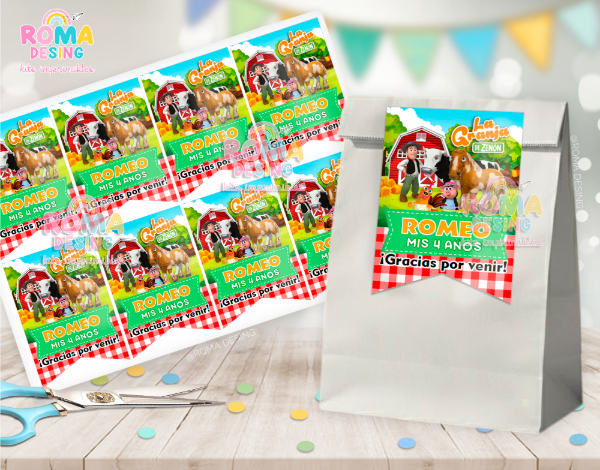 Producto - Etiquetas bolsita La Granja de Zenon