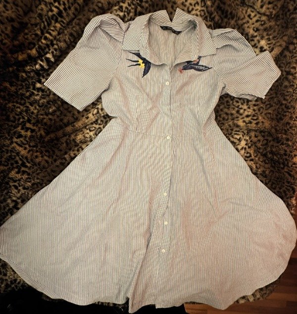 Producto - Vestido camisero ZARA Importado Bordado