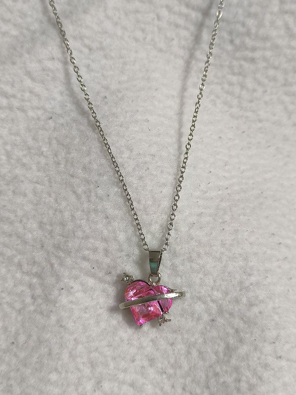 Producto - Collar Corazón Cristal Rosa