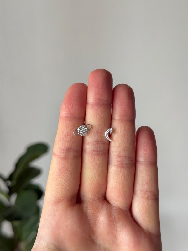 Producto - Aros planeta y luna - 0