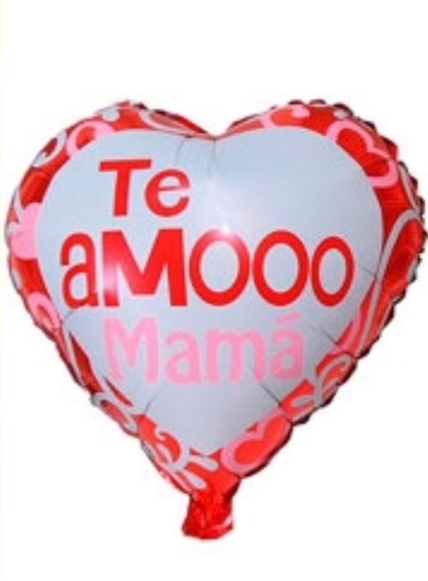 Producto - GLOBO METAL. Te amo mamá rojo y blanco 45 cm