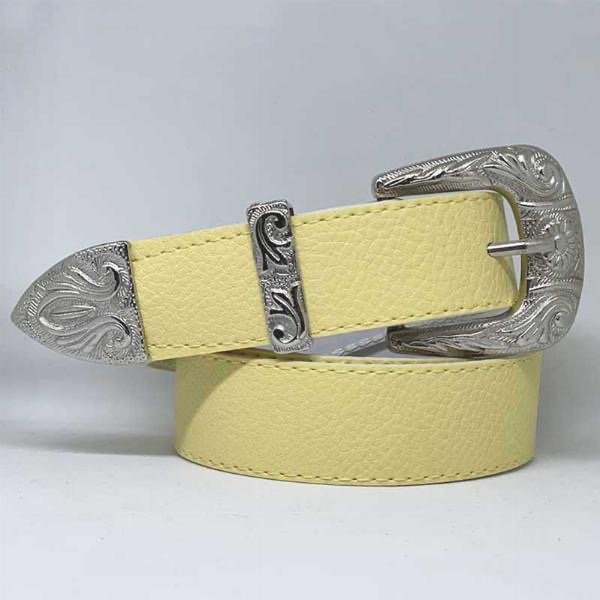 Producto - Cinto texano amarillo pastel