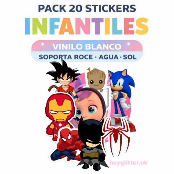 Producto - PACK 20 DE STICKERS INFANTILES X 5CM