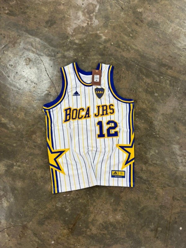 Producto - Musculosa Blanca Boca Jugador N12 Basquet - 1