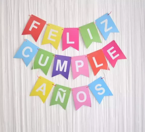 Producto - Banderín Feliz Cumpleaños multicolor