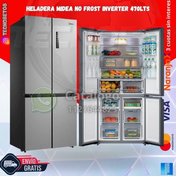 Producto - HELADERA MIDEA NO FROST INVERTER 470LTS