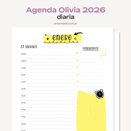 Producto - AGENDA OLIVIA 2026 (diaria)