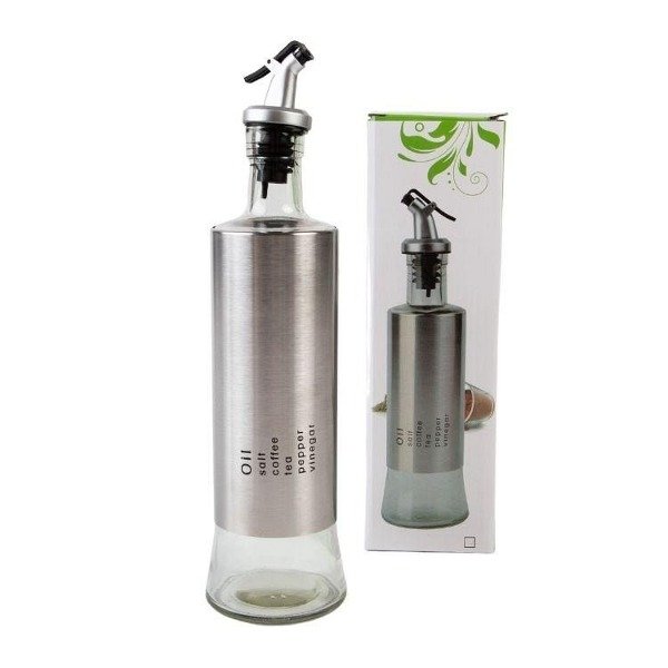 Producto - ACEITERO VIDRIO COLOR ACERO 300ML 202486 202496