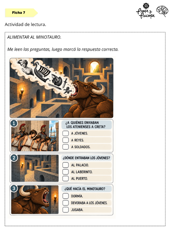 Producto - LABERINTOS I: TESEO Y EL MINOTAURO: 5to y 6to 3 niveles de alfabetización - 3