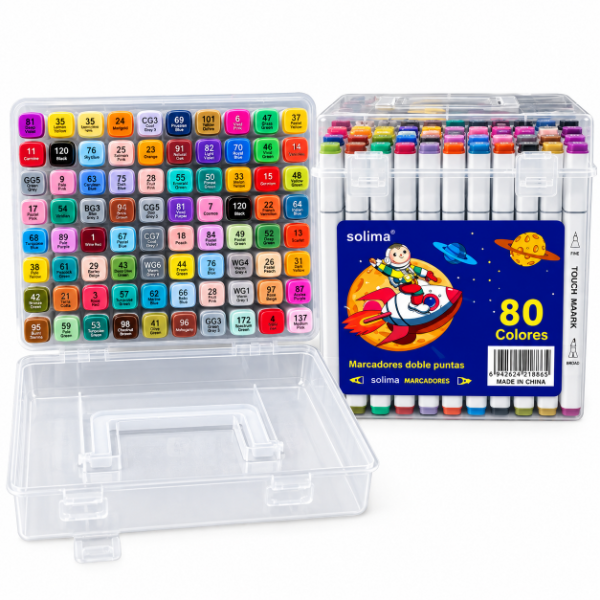 Producto - MARCADORES Doble Punta x80u.