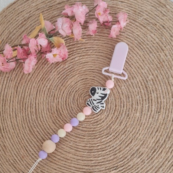 Producto - Porta Chupetes silicona libre bpa cebra